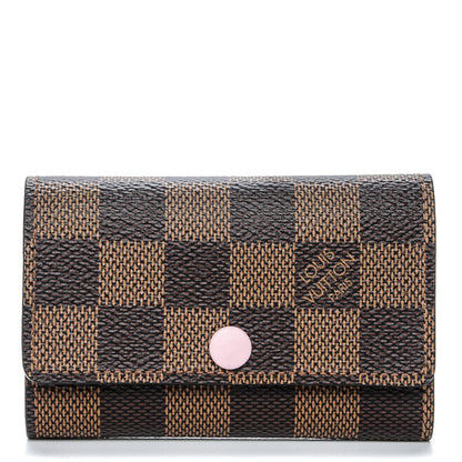 Louis Vuitton Damier Ebene Multicles 6 Key Holder Rose Ballerine 1 of 6