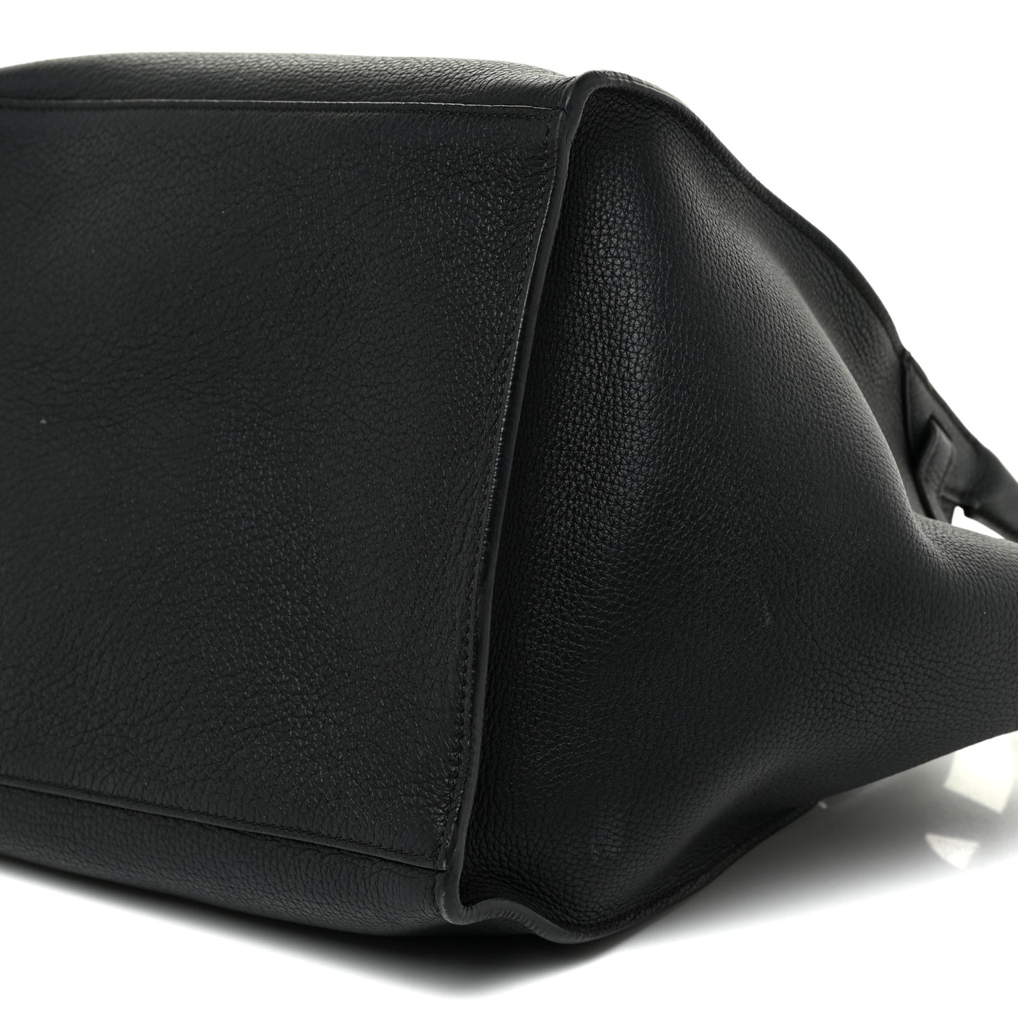 Supple Grained Calfskin Small Big Bag Black