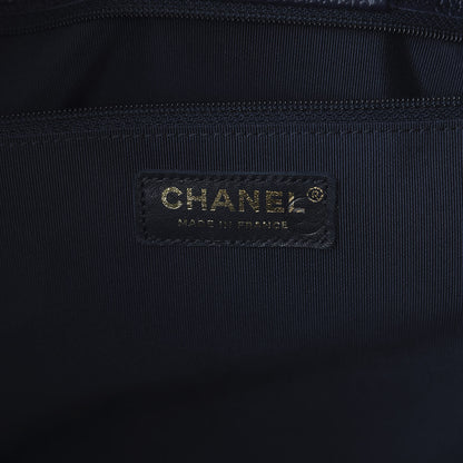 Chanel Caviar Quilted Large CC Shopping Tote Navy 7 of 9