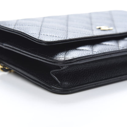 Chanel Caviar Quilted Wallet On Chain WOC Black 10 of 11