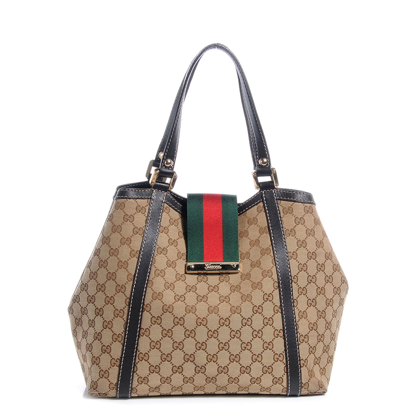 Monogram Medium New Ladies Web Tote Ebony
