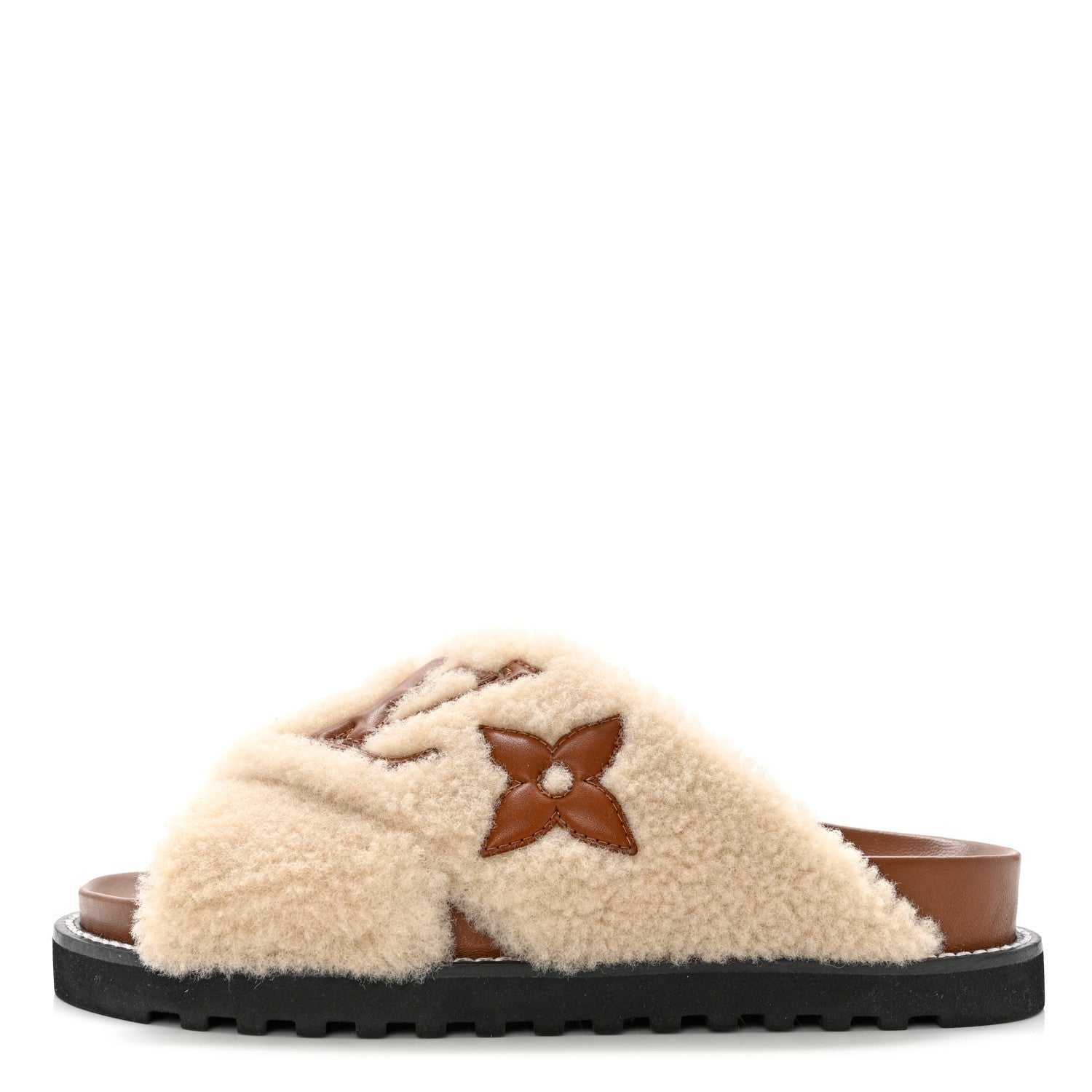 Louis Vuitton Shearling Paseo Flat Comfort Mule 37 Brown 1 of 9