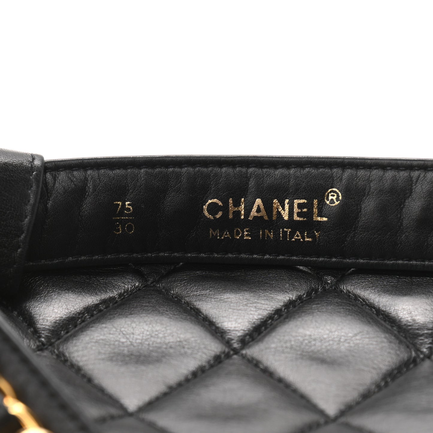 Lambskin Quilted Flap Waist Belt Bag Black