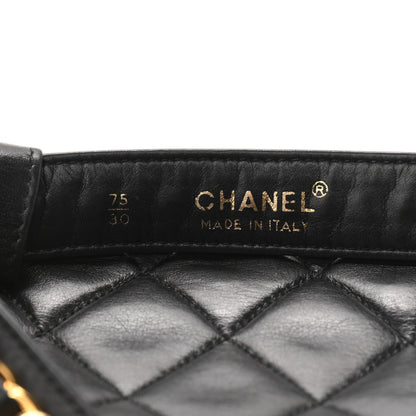 Chanel Lambskin Quilted Flap Waist Belt Bag Black 7 of 13