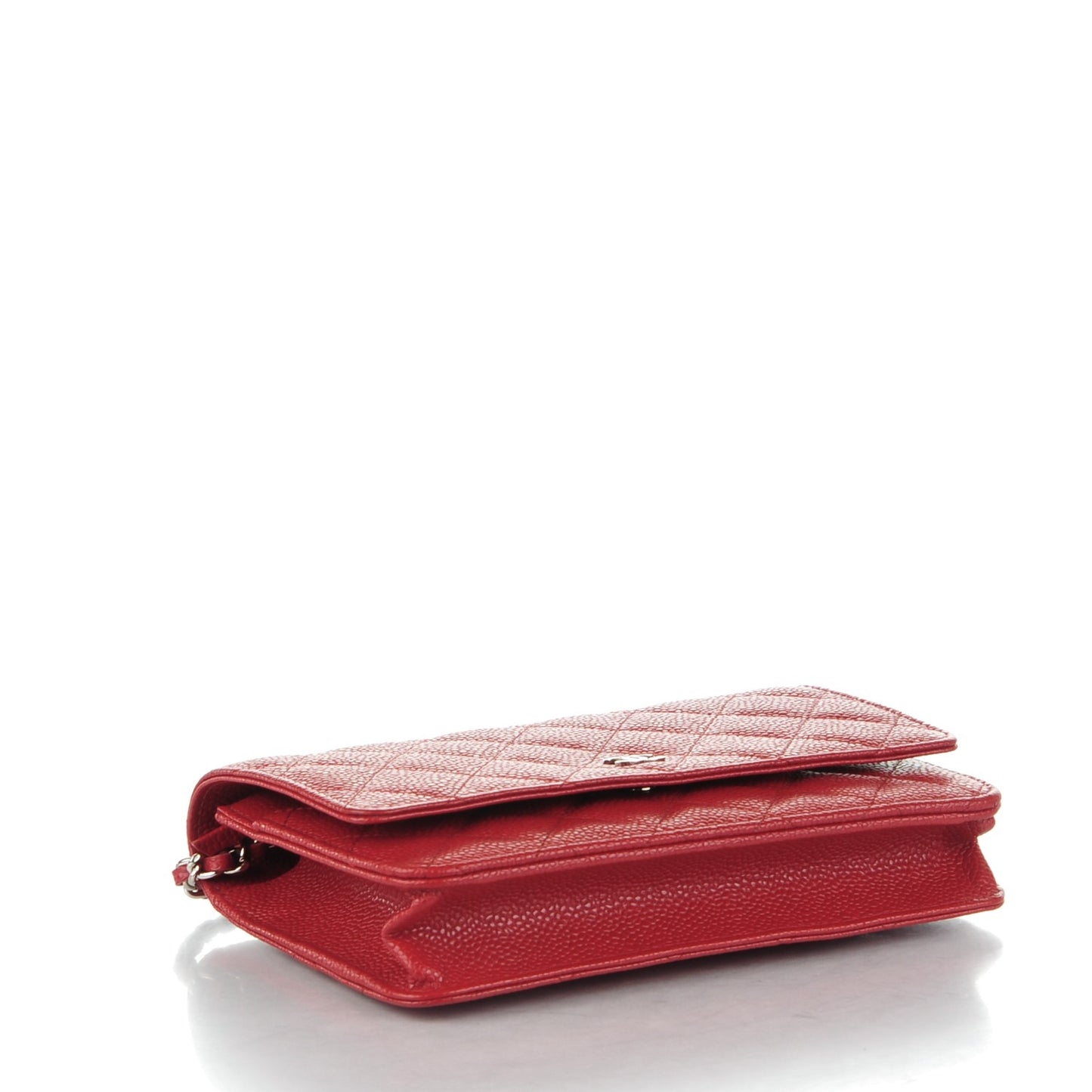 Caviar Quilted Wallet On Chain WOC Red