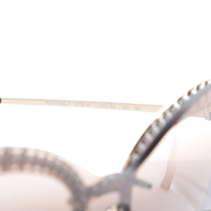 Chanel Acetate Metal Pearl Butterfly Sunglasses 4236-H Brown 8 of 9
