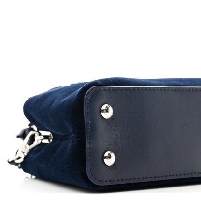 Louis Vuitton Velvet Crystal Capucines Mini Midnight Blue 8 of 9
