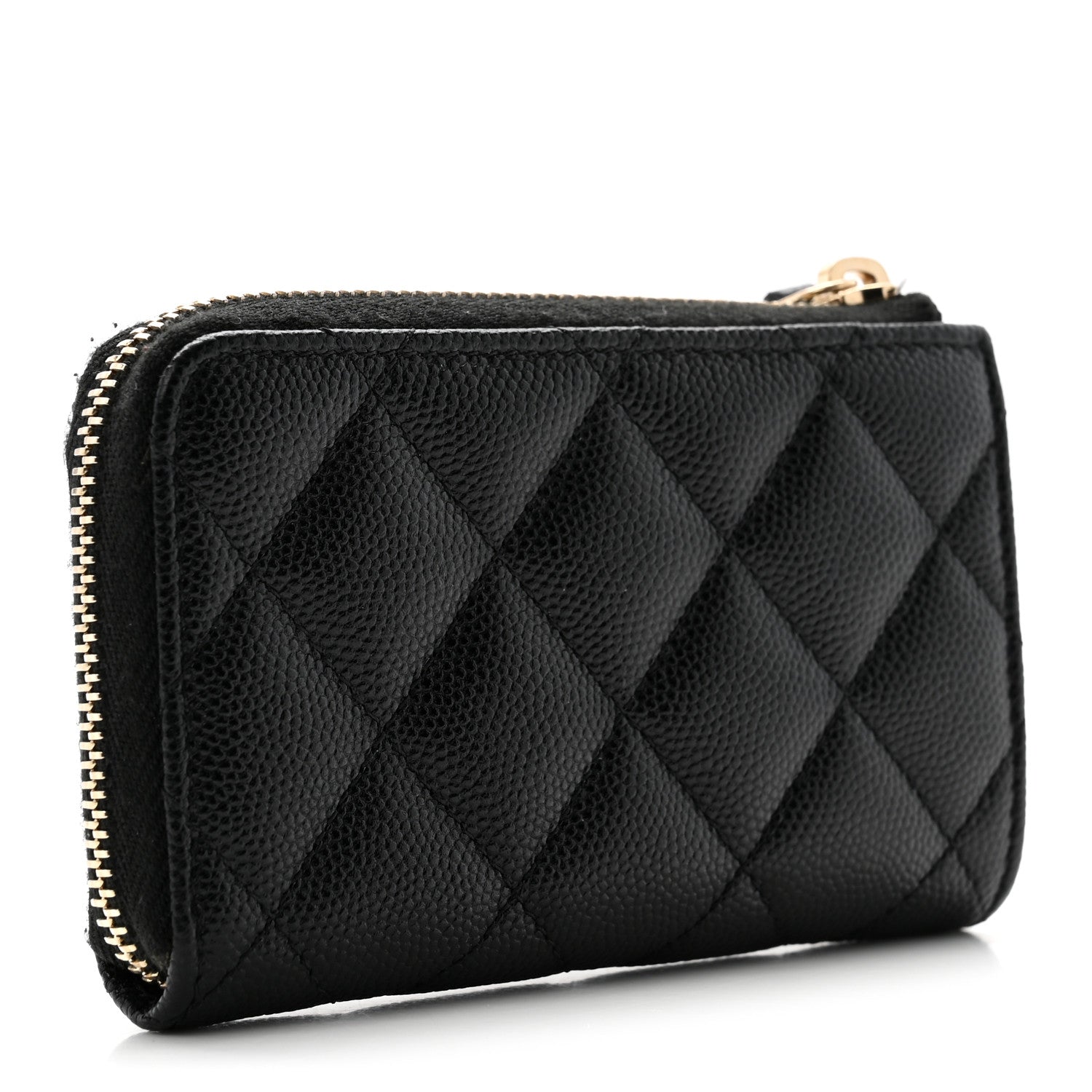 Chanel Caviar Quilted Zipped Key Holder Case Black 3 of 8