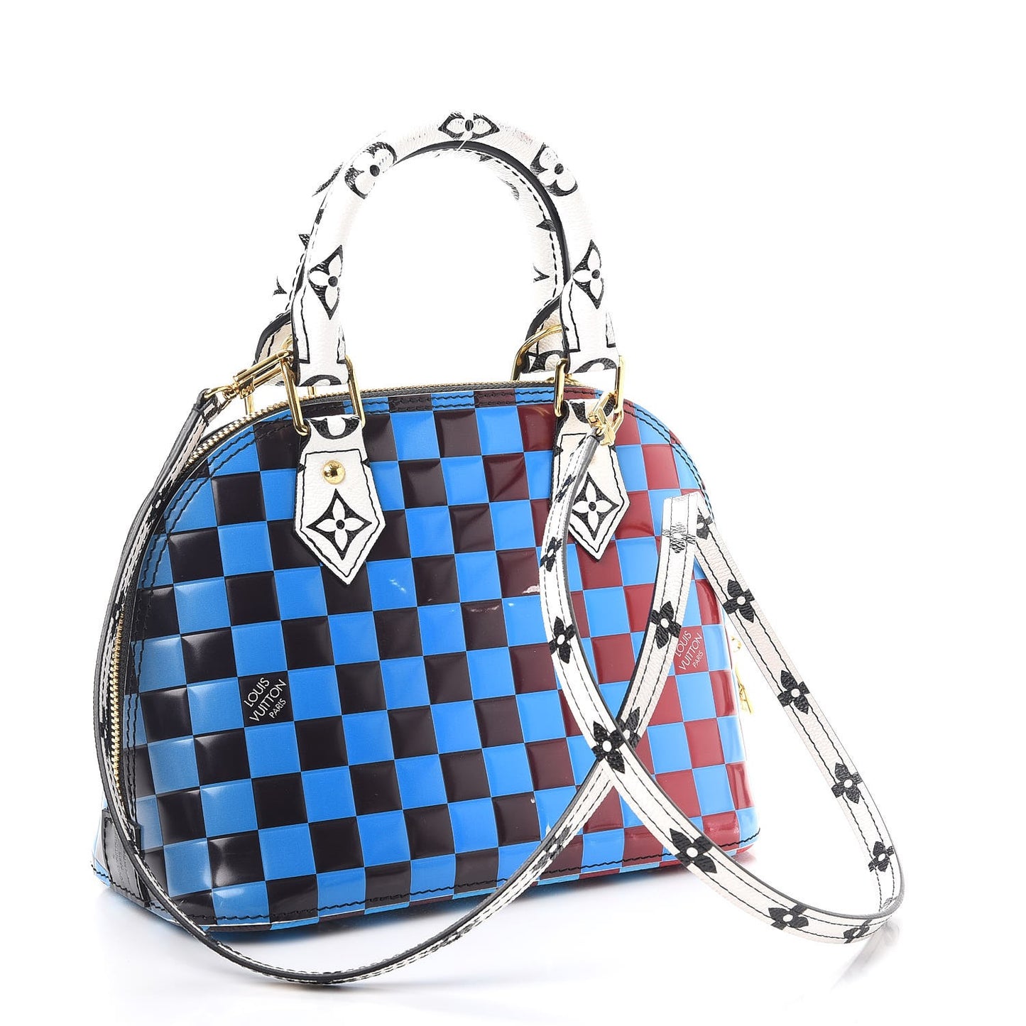 Epi Damier Race Alma BB Blue Vert