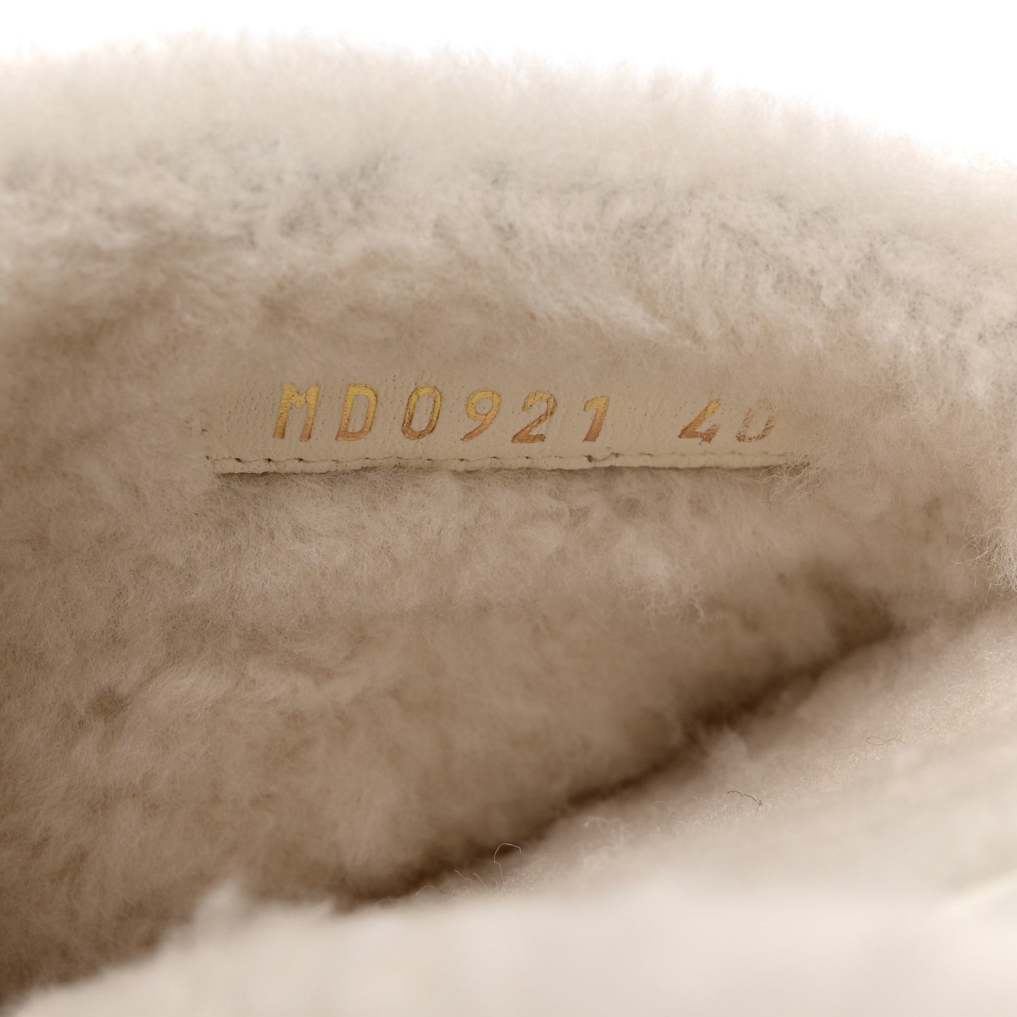 Shearling Canvas Lurex Embroidered Dway 10mm Slide Sandals 40 Natural Platinum
