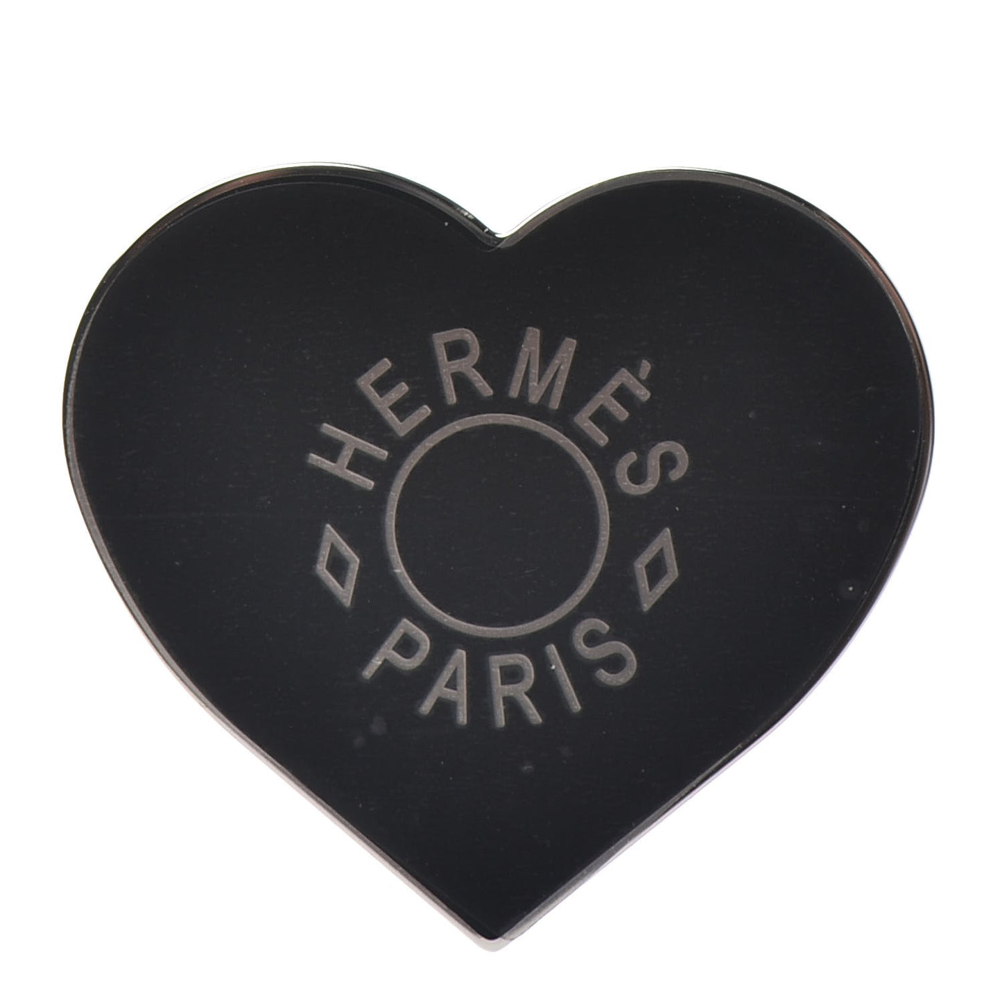 Palladium Coeur Scarf Ring Black