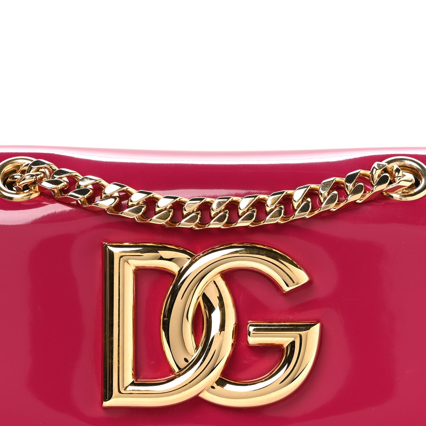 Patent DG Girls Phone Shoulder Bag Ciclamino