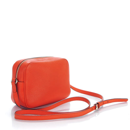 Gucci Pebbled Calfskin Small Soho Disco Bag Sun Orange 3 of 7