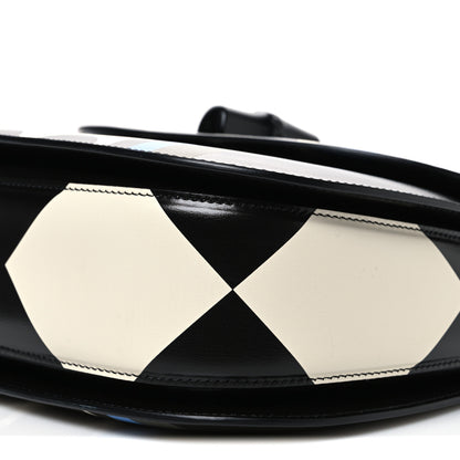 Gucci Calfskin Geometric Print Medium Bamboo 1947 Top Handle Bag Black Multicolor 10 of 10