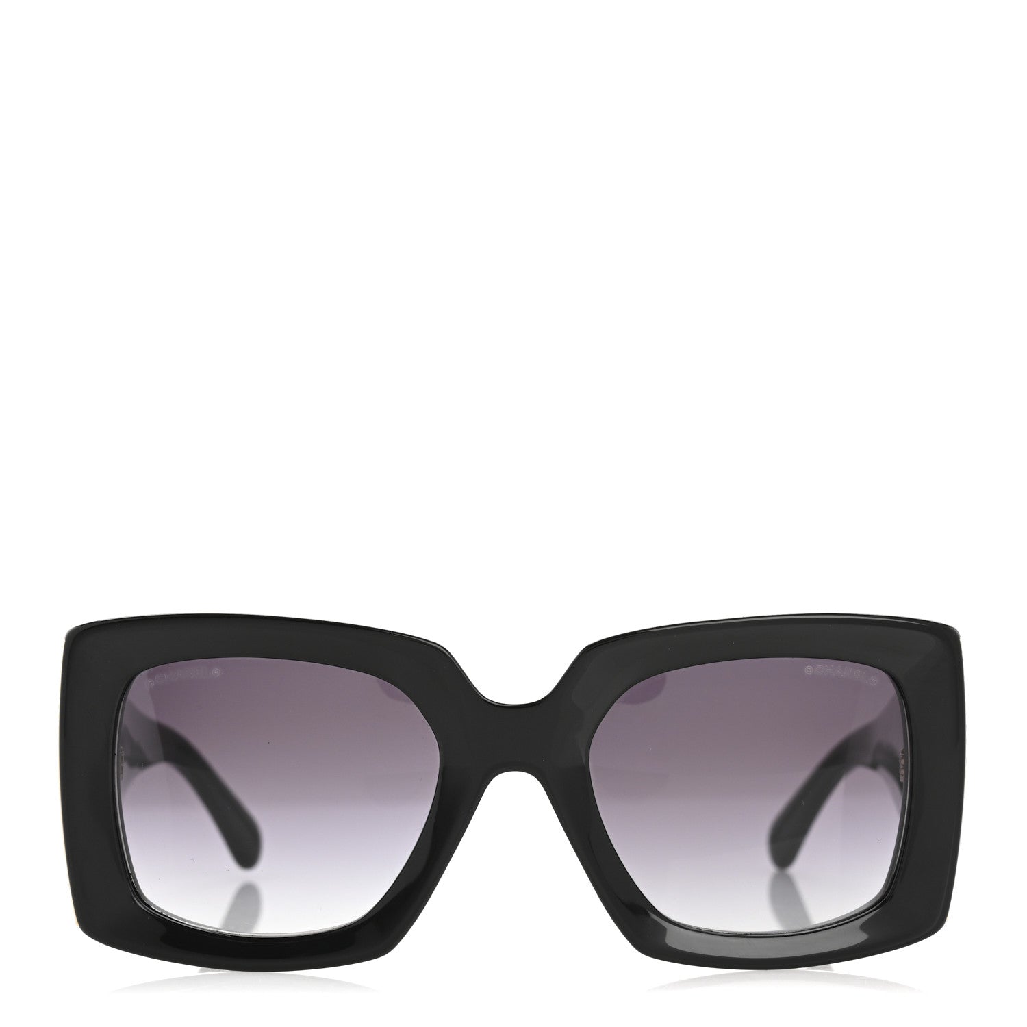 Chanel Acetate Rectangle Sunglasses 5435 Black 2 of 11