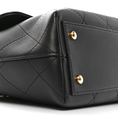 Chanel Calfskin Large Top Handle Flap Black 9 of 10