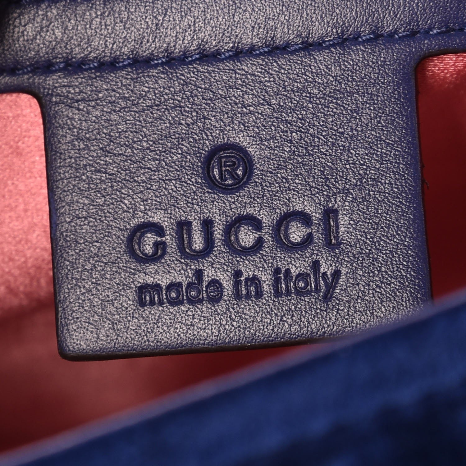 Gucci Velvet Matelasse Small GG Marmont Shoulder Bag Cobalt Blue 6 of 7