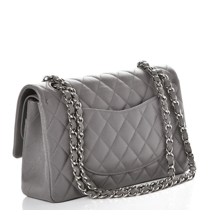 Chanel Caviar Quilted Medium Double Flap Grey 4 of 8