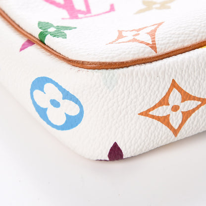 Louis Vuitton Monogram Multicolor Pochette Accessories White 8 of 9