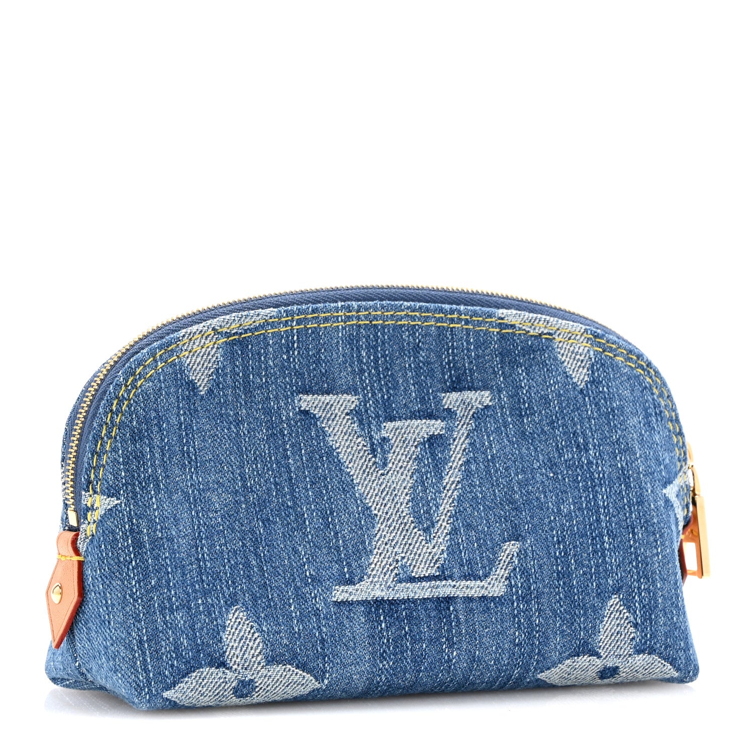 Louis Vuitton Denim Giant Monogram Pochette Cosmetique PM Denim Blue 3 of 7