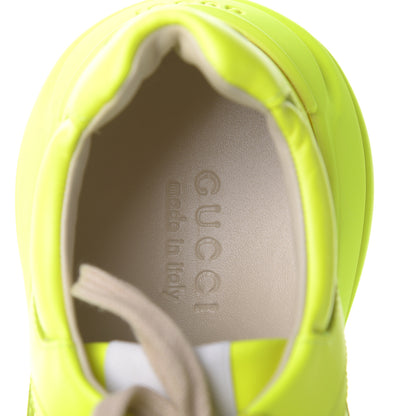Gucci Calfskin Mens Rhyton Sneakers 10 Yellow Fluo 7 of 9