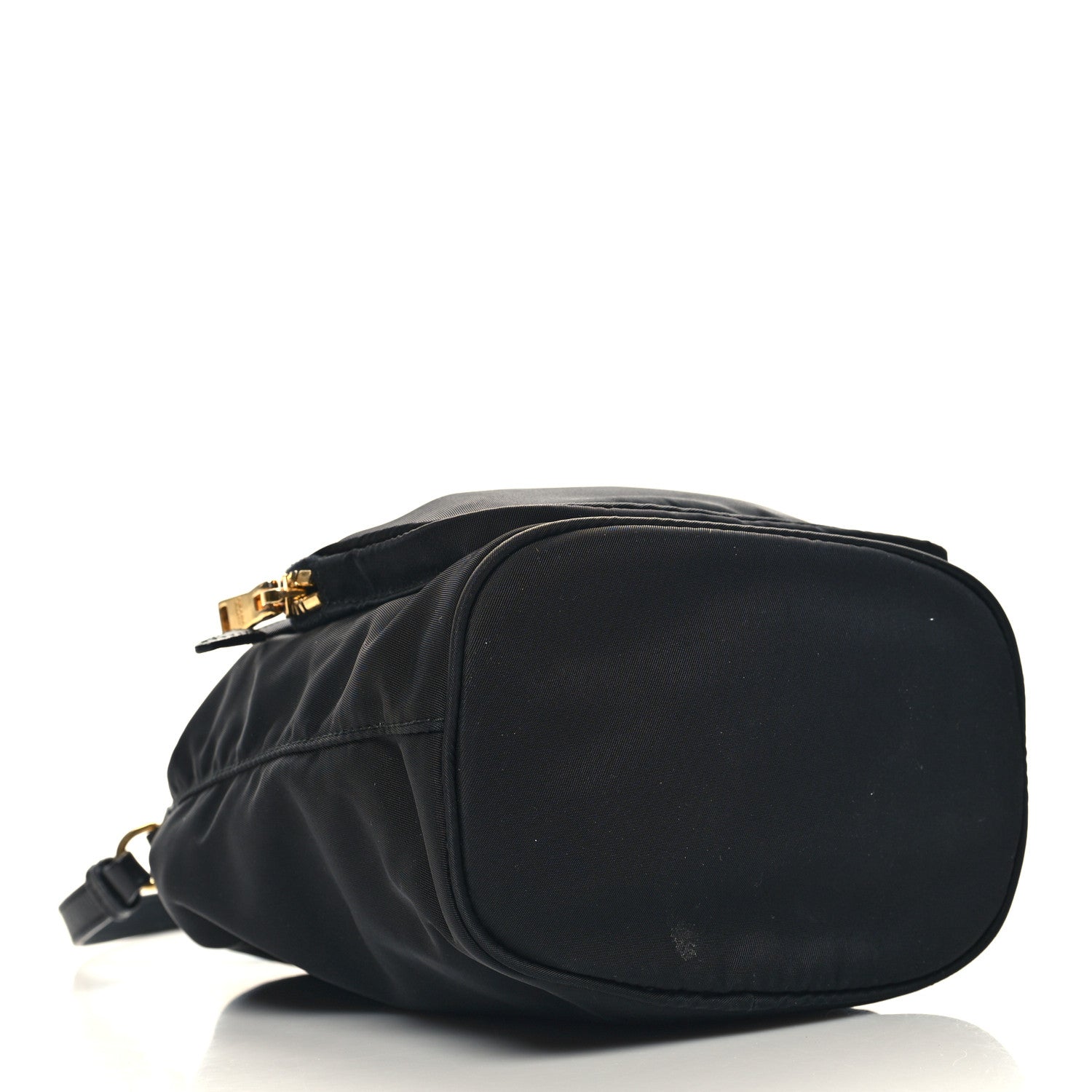 Prada Saffiano Tessuto Nylon Mini Bucket Crossbody Bag Black 4 of 11