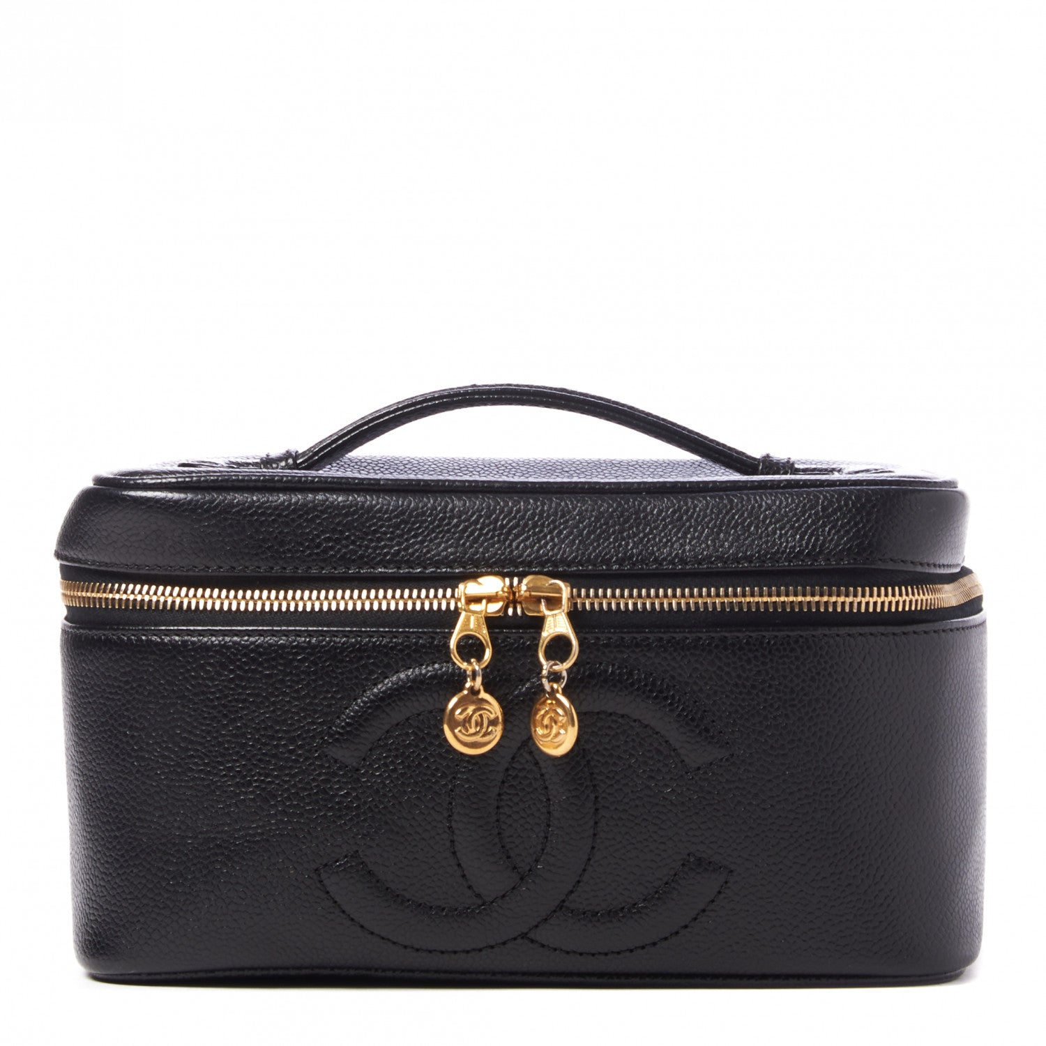 Chanel Caviar Vanity Cosmetic Case Black 1 of 14