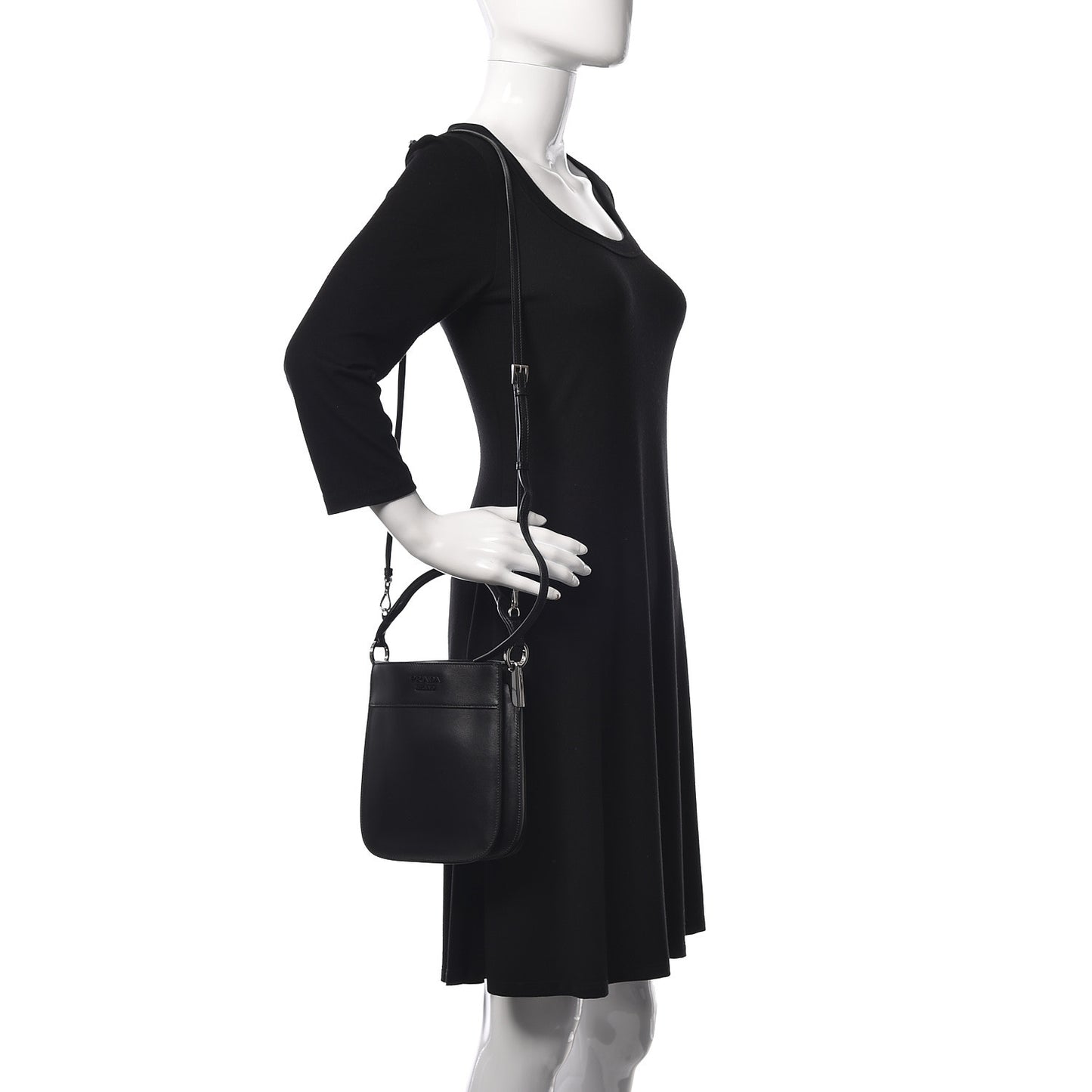 City Calfskin Small Margit Bag Black