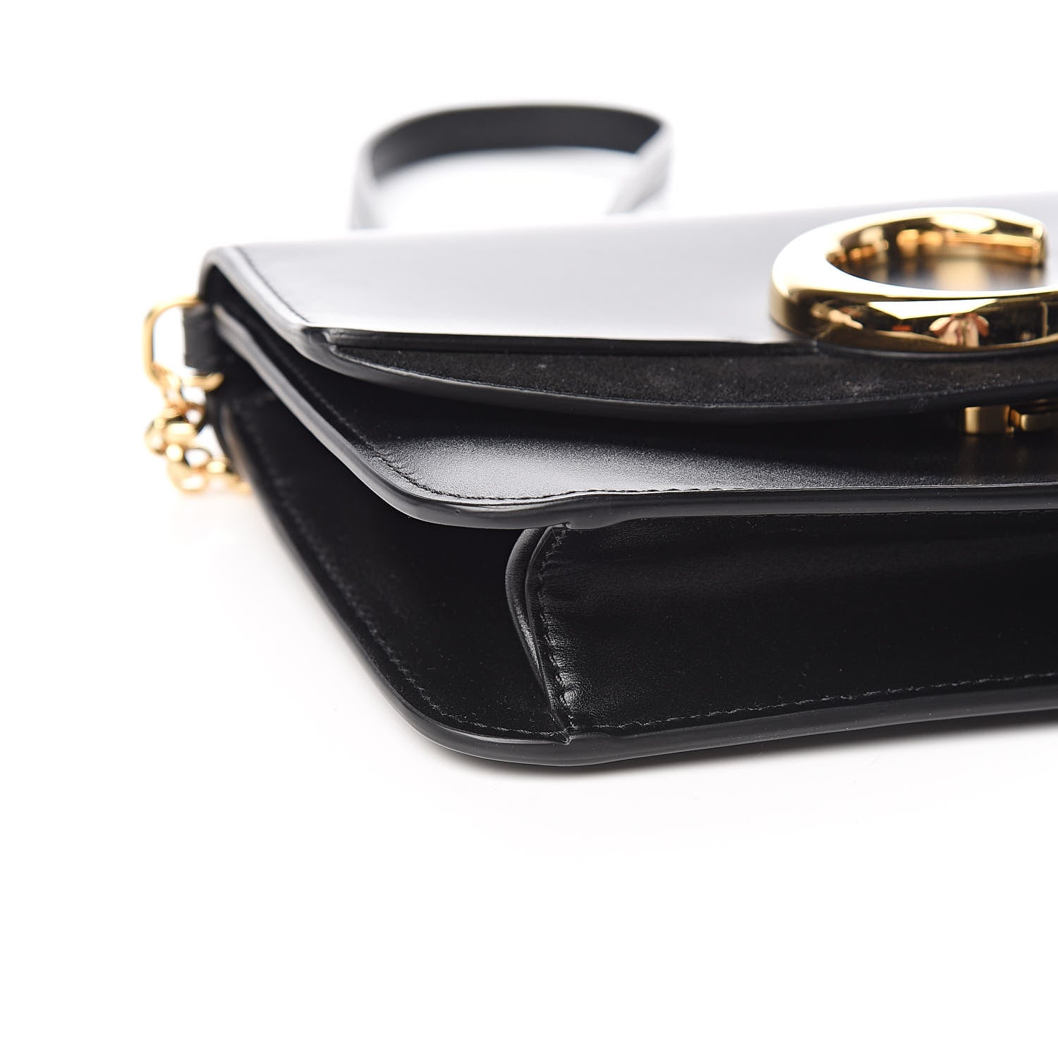 Chloe Calfskin Suede C Clutch With Chain Black 8 of 10