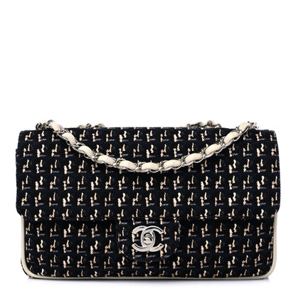 Chanel Canvas Lambskin Medium Flap Black Beige Multicolor 1 of 11