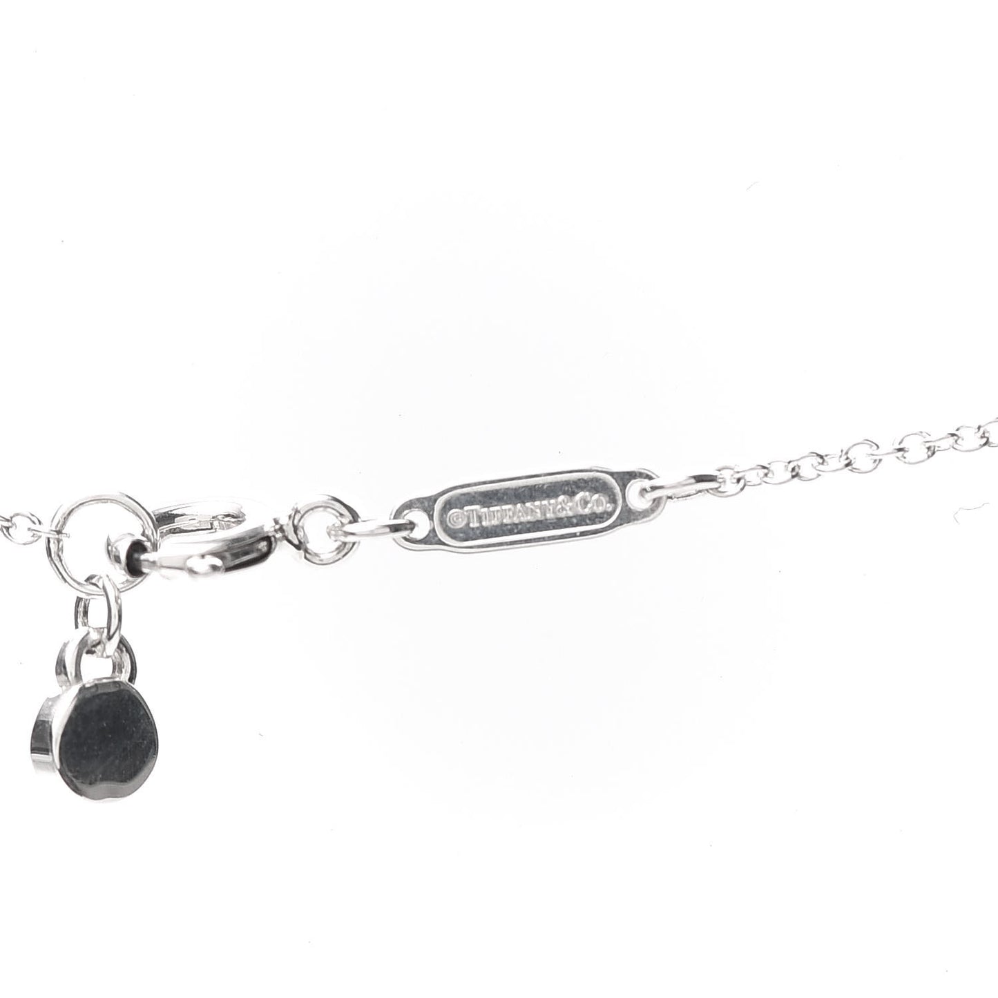 Sterling Silver Enamel Return to Tiffany Love Heart Necklace Blue