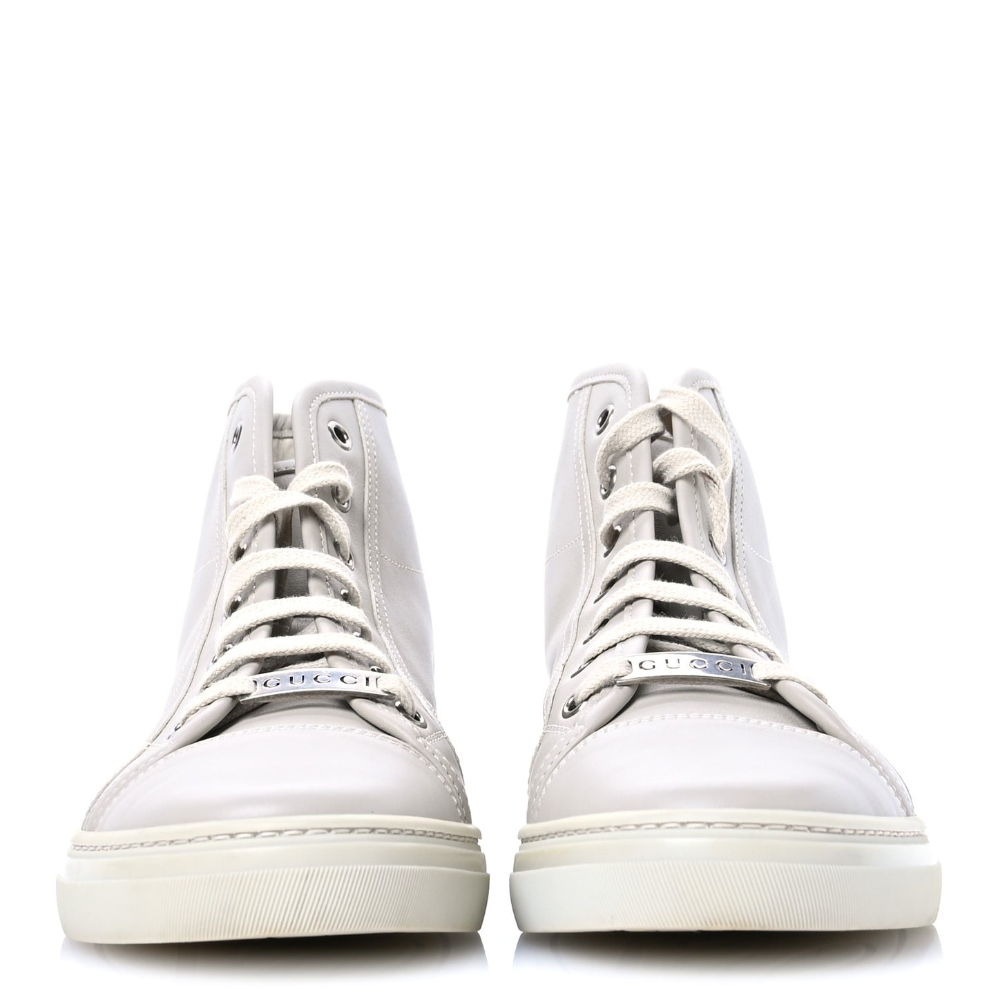 Miro Soft Calfskin Womens High Top Sneakers 38.5 Mystic White
