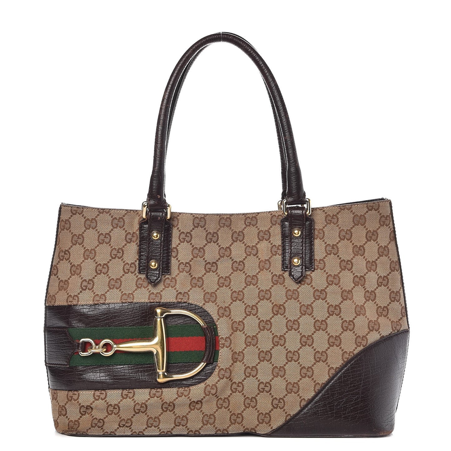 Monogram Medium Hasler Tote Dark Brown