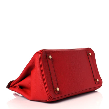 Hermes Togo Birkin 30 Vermillion 3 of 9