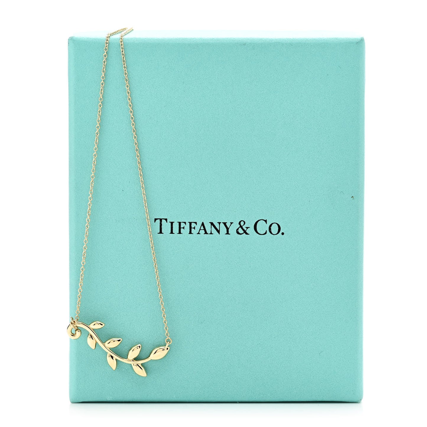 18K Yellow Gold Paloma Picasso Olive Leaf Vine Pendant Necklace
