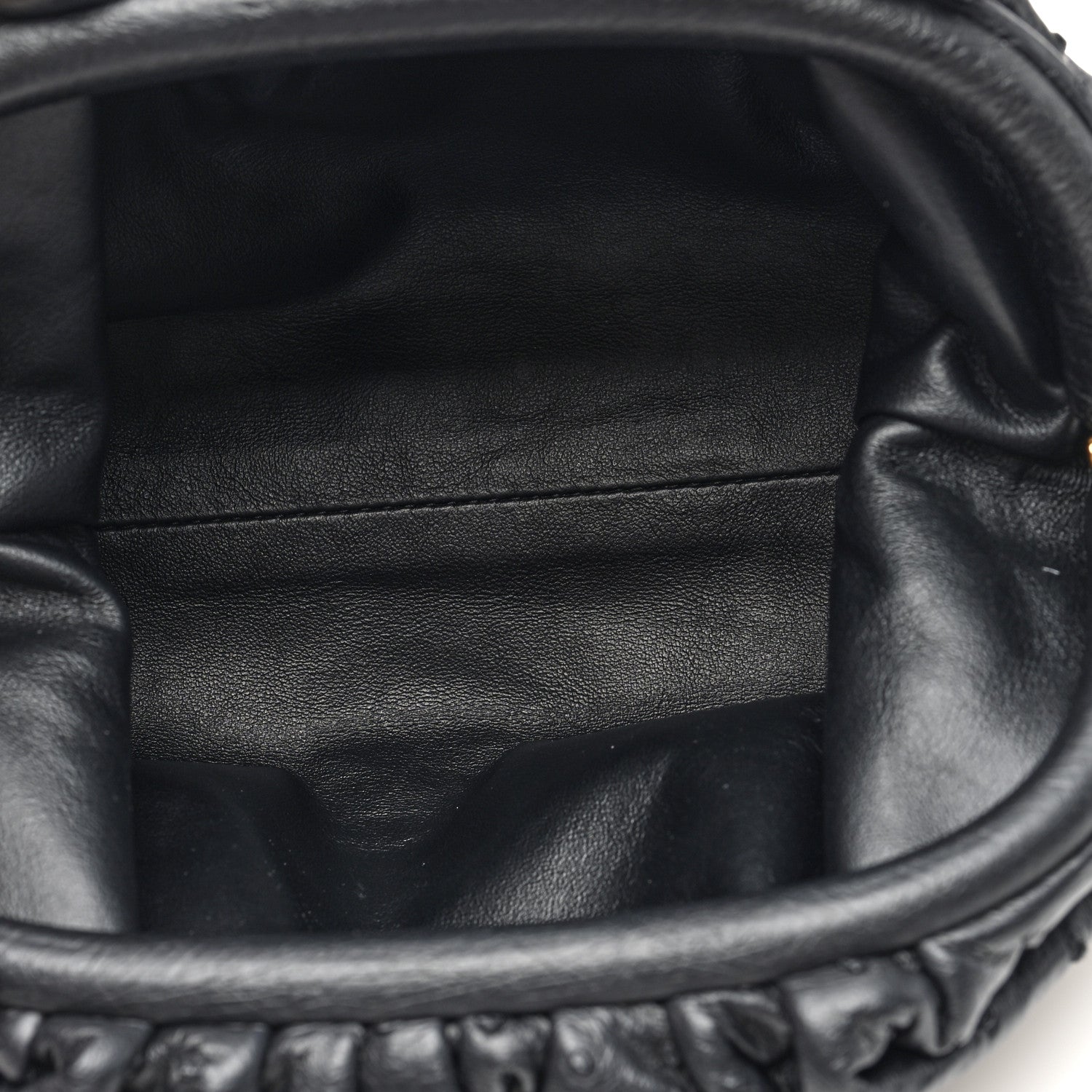 Bottega Veneta Ostrich The Mini Pouch Black 5 of 10