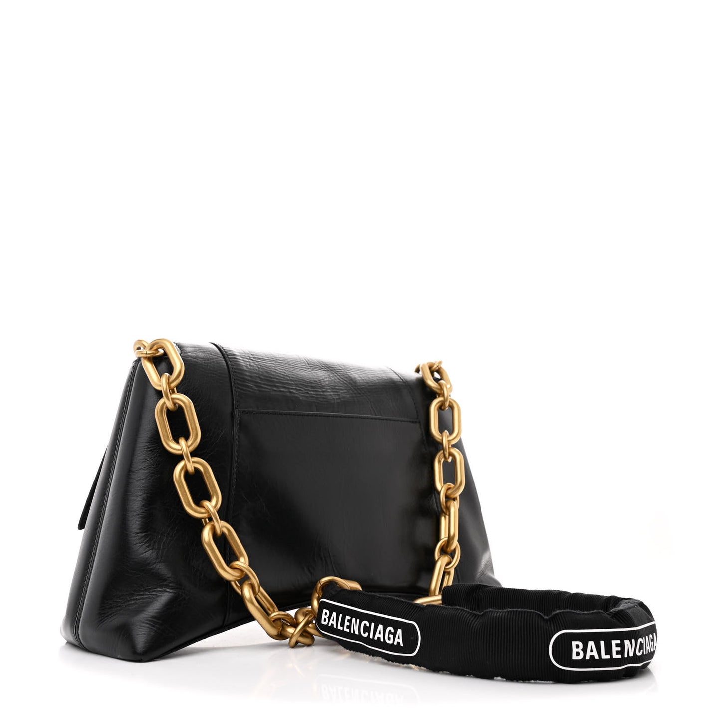 Paper Calfskin S Downtown Chain Shoulder Bag Black