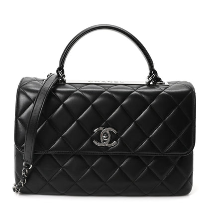 Chanel Lambskin Quilted Medium Trendy CC Flap Dual Handle Bag Black 1 of 10