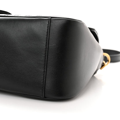 Gucci Calfskin Matelasse Small GG Marmont Top Handle Shoulder Bag Black 11 of 13