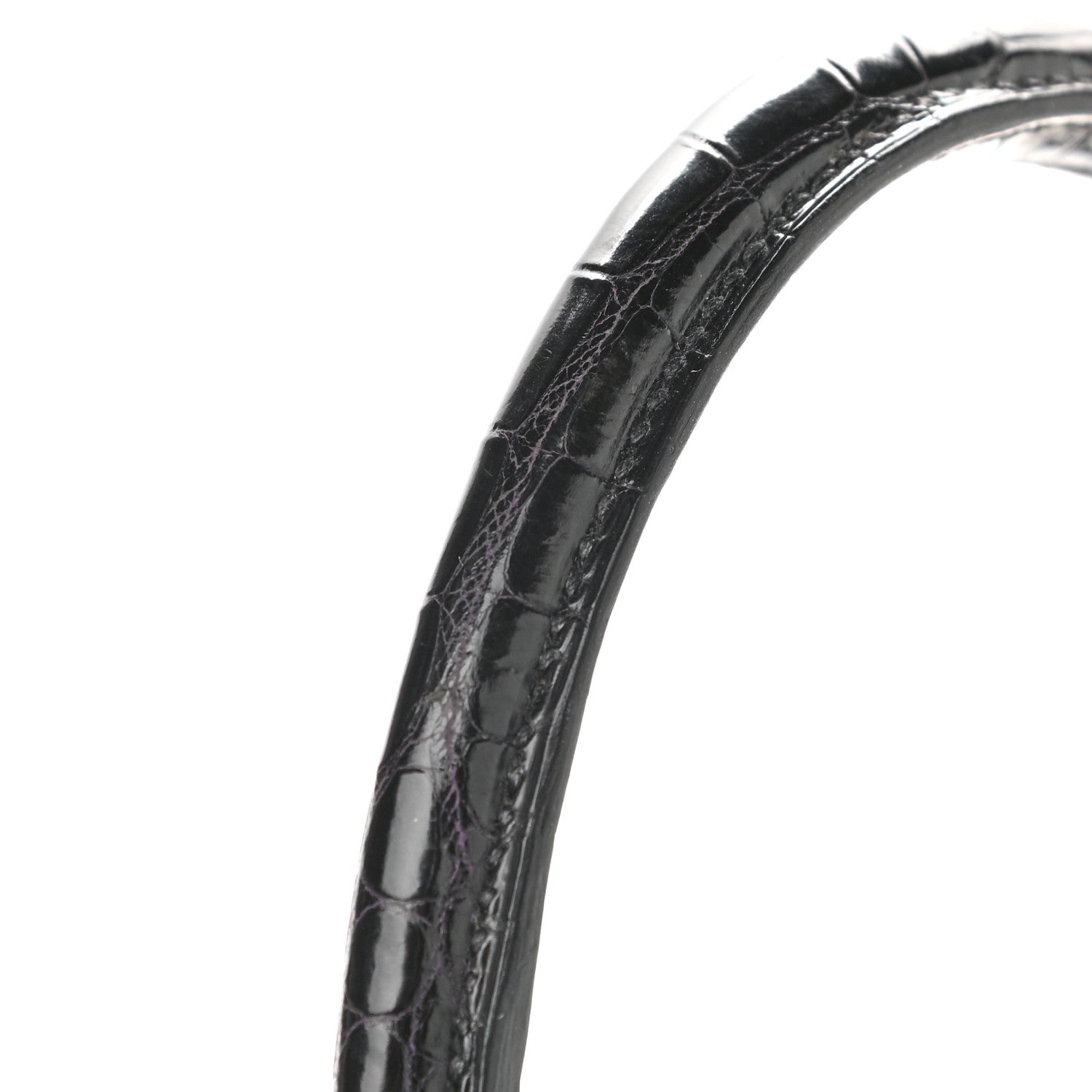 Hermes Shiny Porosus Crocodile Kelly Sellier 25 Black 17 of 18