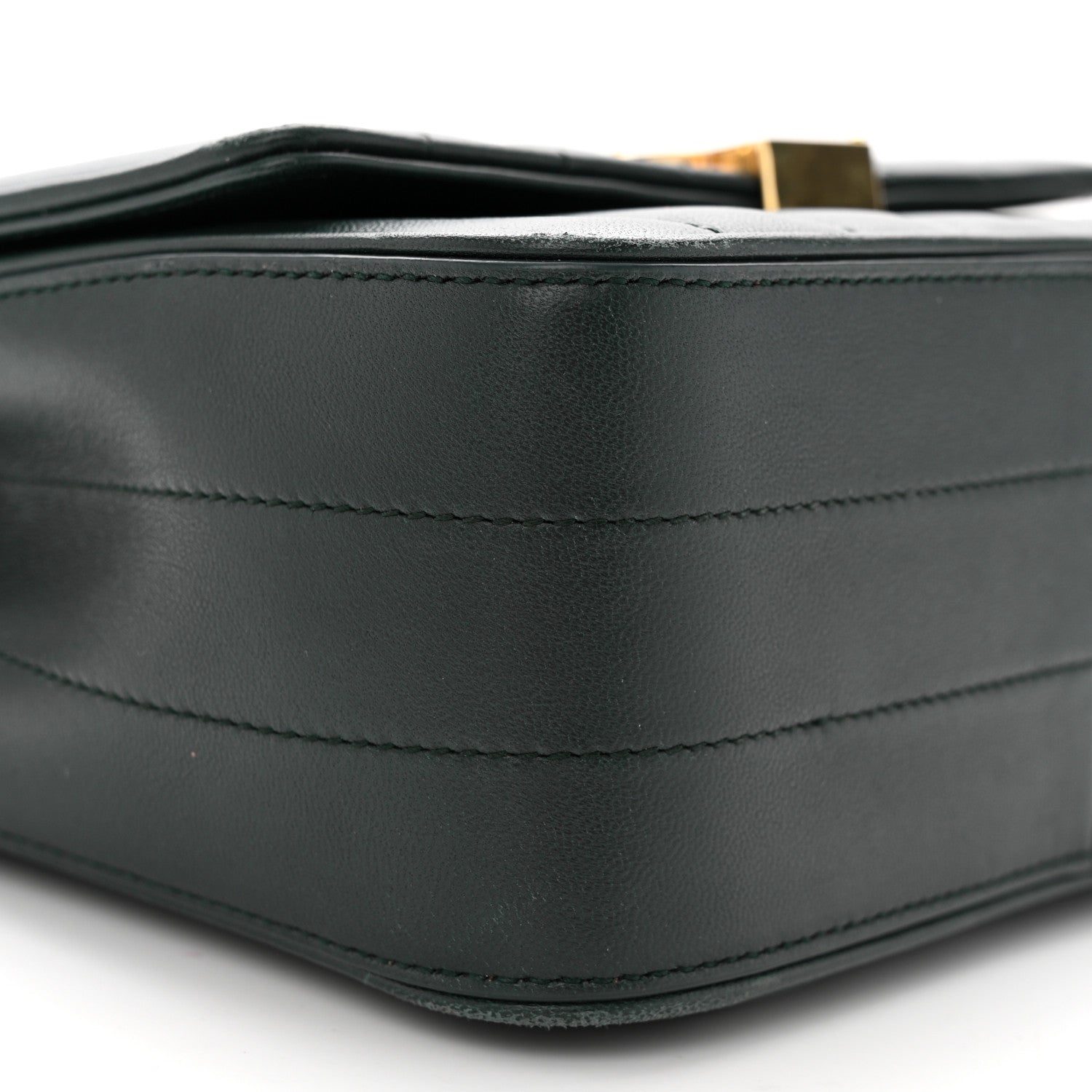 Saint Laurent Lambskin Matelasse Monogram Medium Vicky Chain Bag Algae 9 of 10