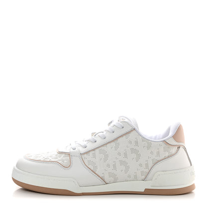 Christian Dior Calfskin Oblique Laser Perforated Dior One Low Sneakers 38.5 White Nude 1 of 8