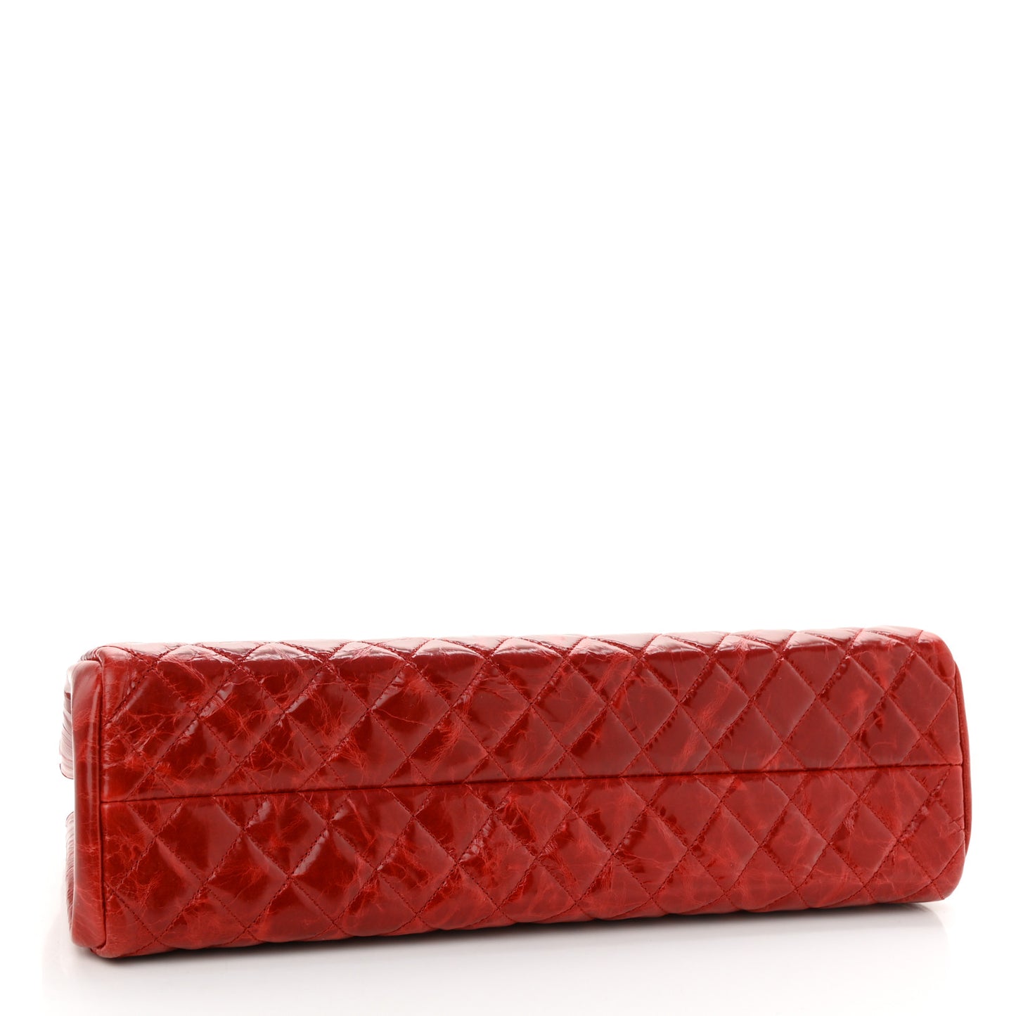 Glazed Calfskin Quilted Medium Just Mademoiselle Red