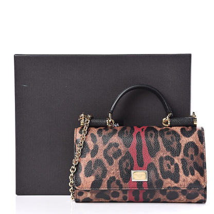 Dolce & Gabbana Dauphine Leopard Print Mini Von Bag Black 9 of 9
