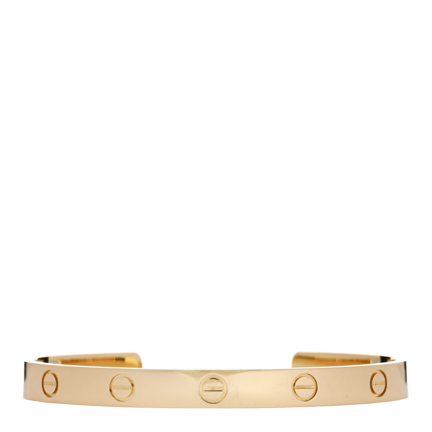 Cartier 18K Yellow Gold LOVE Cuff Bracelet 18 1 of 4