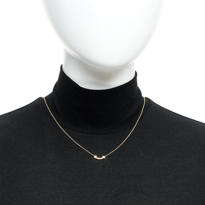 Tiffany 18K Yellow Gold Mini T Smile Pendant Necklace 4 of 4