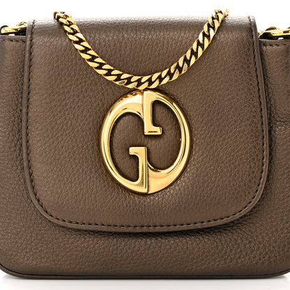 Gucci Pebbled Calfskin Small 1973 Chain Shoulder Bag Gold 8 of 12