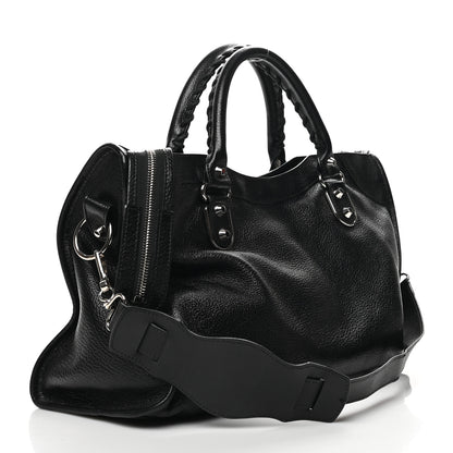 Balenciaga Chevre Silver Metallic Edge Hardware City Black 3 of 8