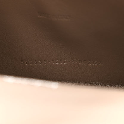 Balenciaga Shiny Calfskin Crocodile Embossed Hourglass Top Handle Bag XS Mink Grey 8 of 12