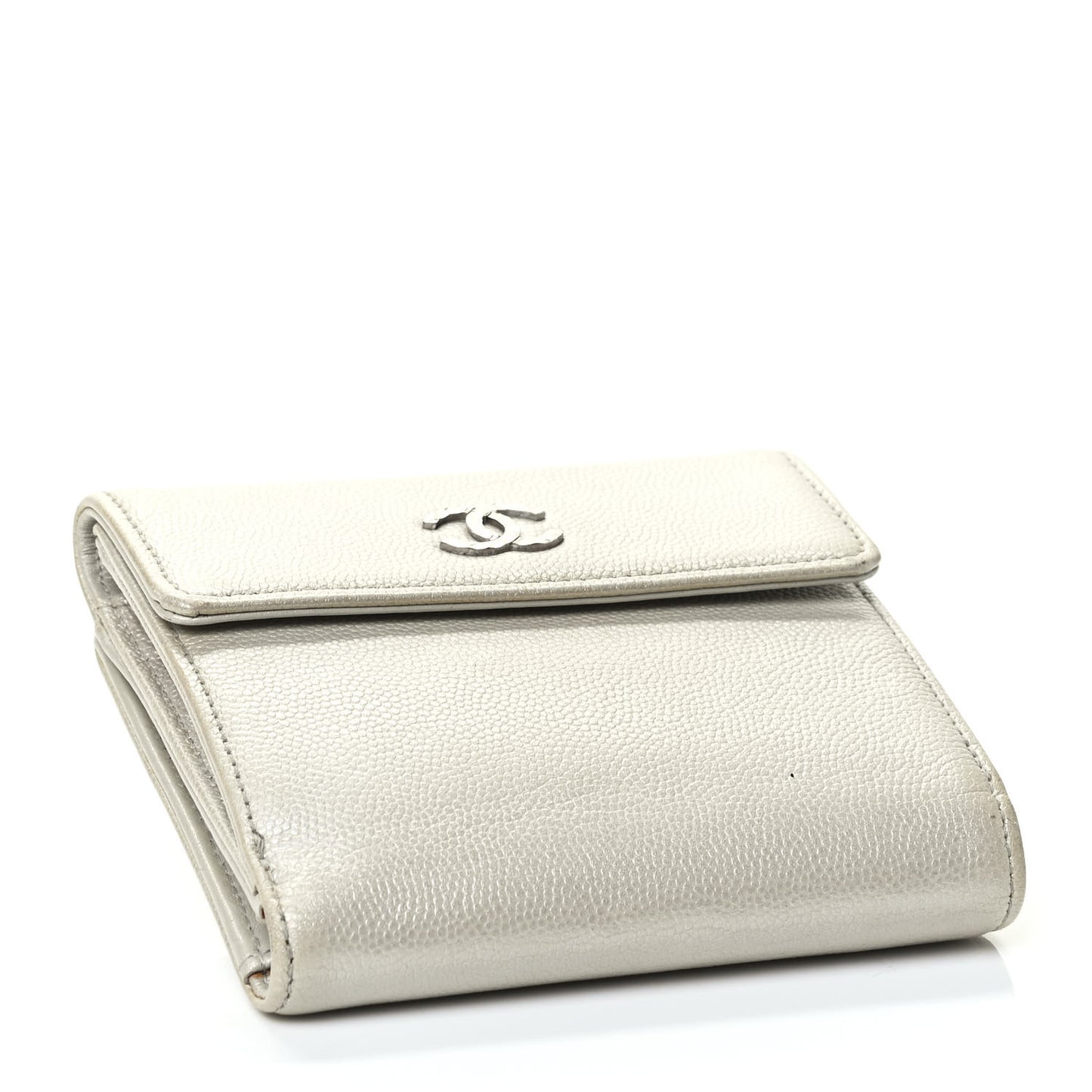 Caviar Sevruga French Compact Wallet White